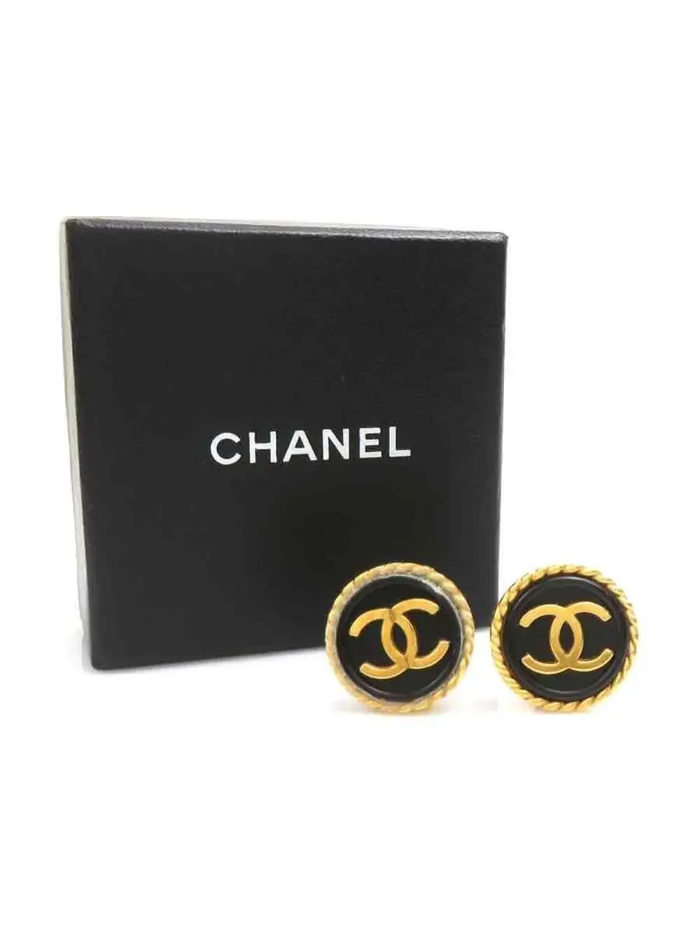 Auth Chanel Vintage Cc Logo Earrings #303083C29B
